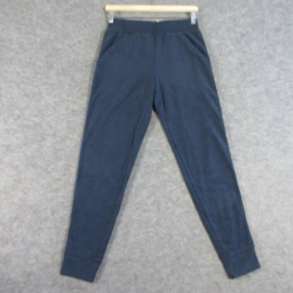 Dudley Stephens Women's Terry Fleece Jay Joggers Activewear Pants Navy XS 248 - Picture 1 of 14